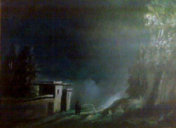 old afghan village at night